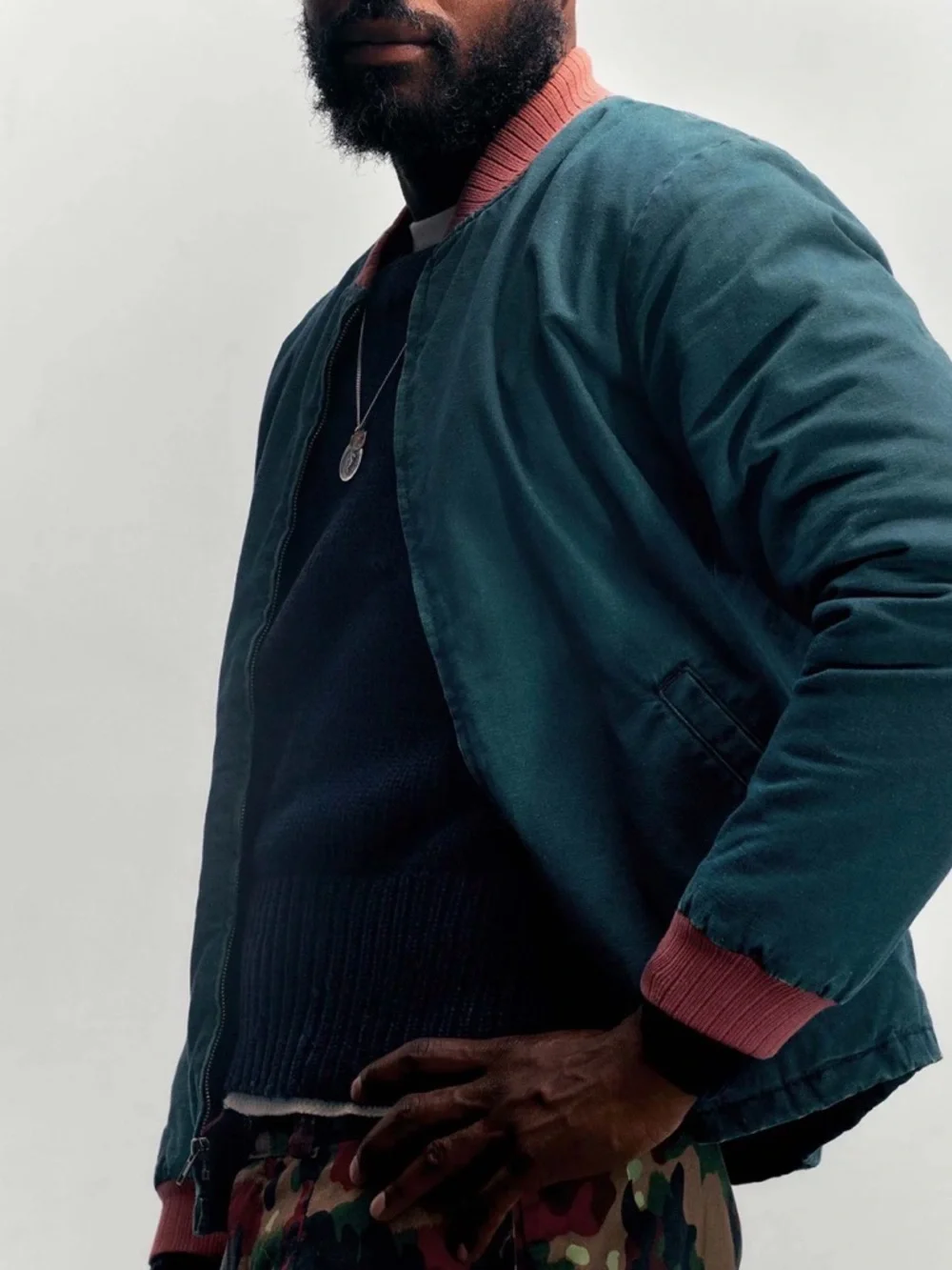 Imogene + Willie quilt lined bomber in juniper XL - Picture 6 of 11